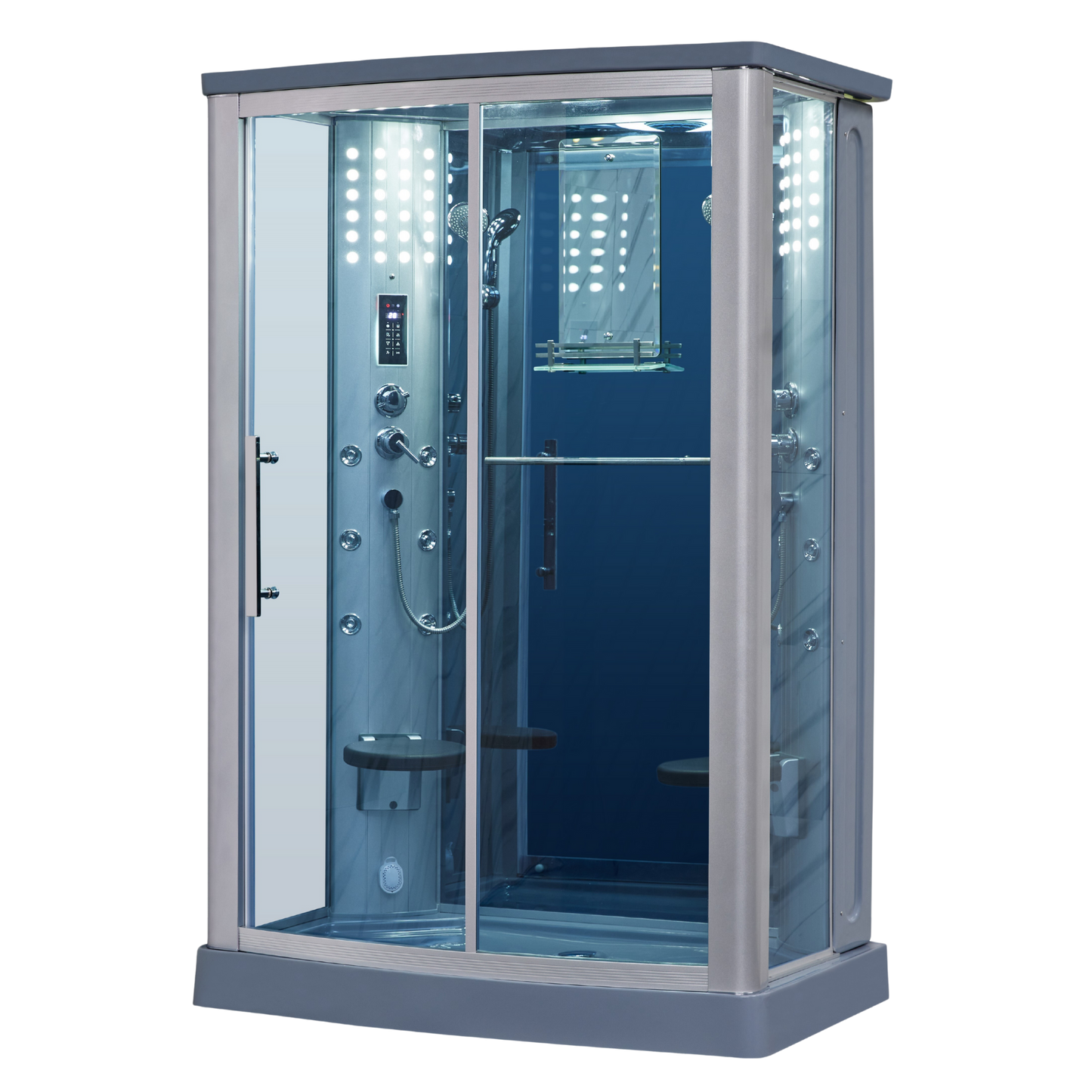 Mesa WS-803L Steam Shower 54"L x 35"W x 85"H - Blue Glass