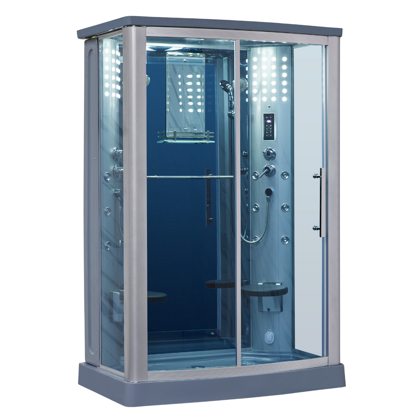 Mesa WS-803L Steam Shower 54"L x 35"W x 85"H - Blue Glass