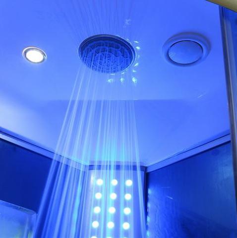 Mesa 9090K Steam Shower 36"L x 36"W x 87"H - Blue Glass