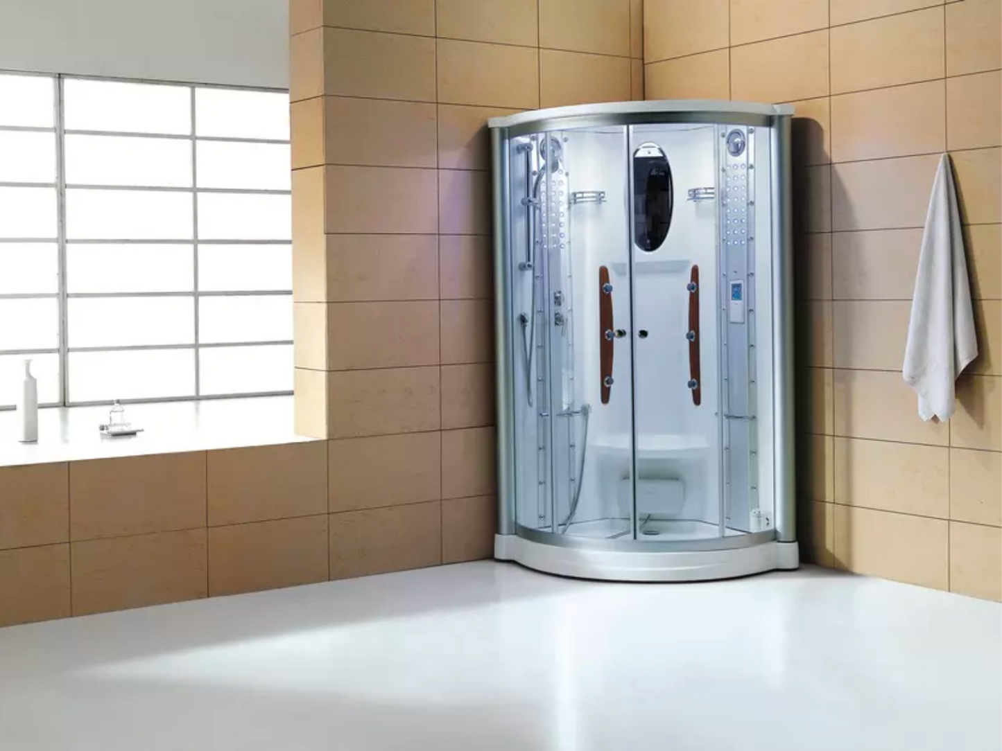 Mesa WS-801A Steam Shower - clear glass - Mesa Steam Showers