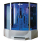Mesa WS-608P Steam Shower Tub Combo - 63" x 63" x 85" Blue Glass