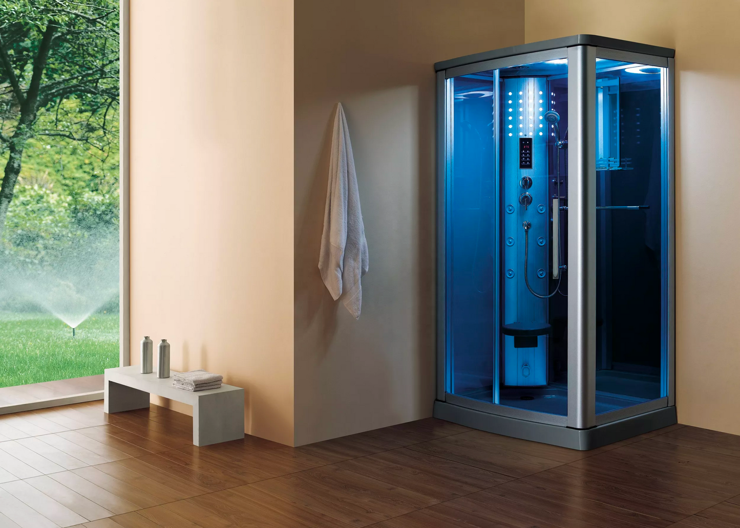 (left wall) Mesa 802L Steam Shower - Buy Online at Mesa Steam Showers